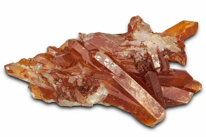 Tangerine Quartz Crystal Cluster - Brazil #367171